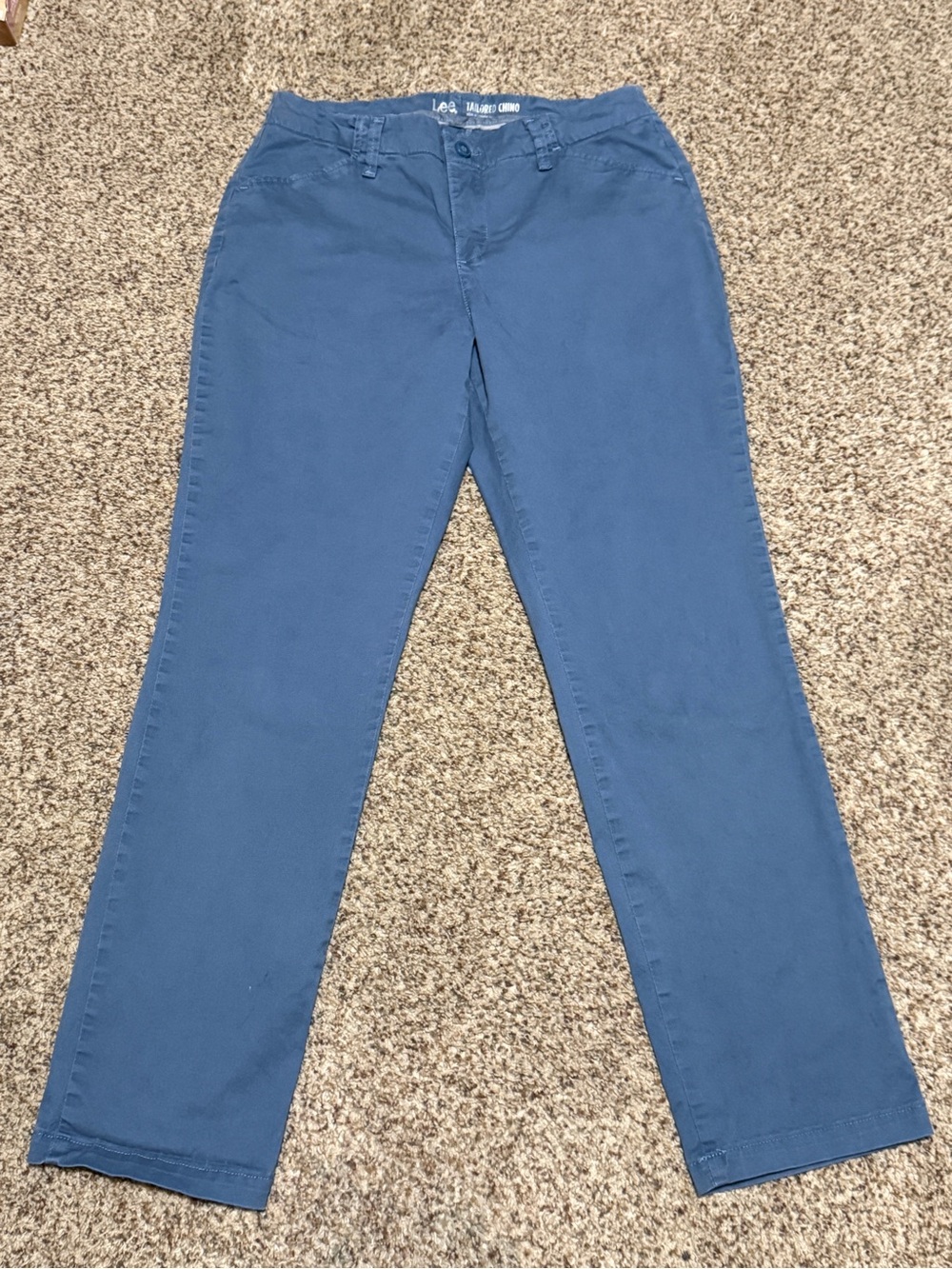 Lee Tailored Chino Pants in Slate Blue Womens Size 6 EUC
